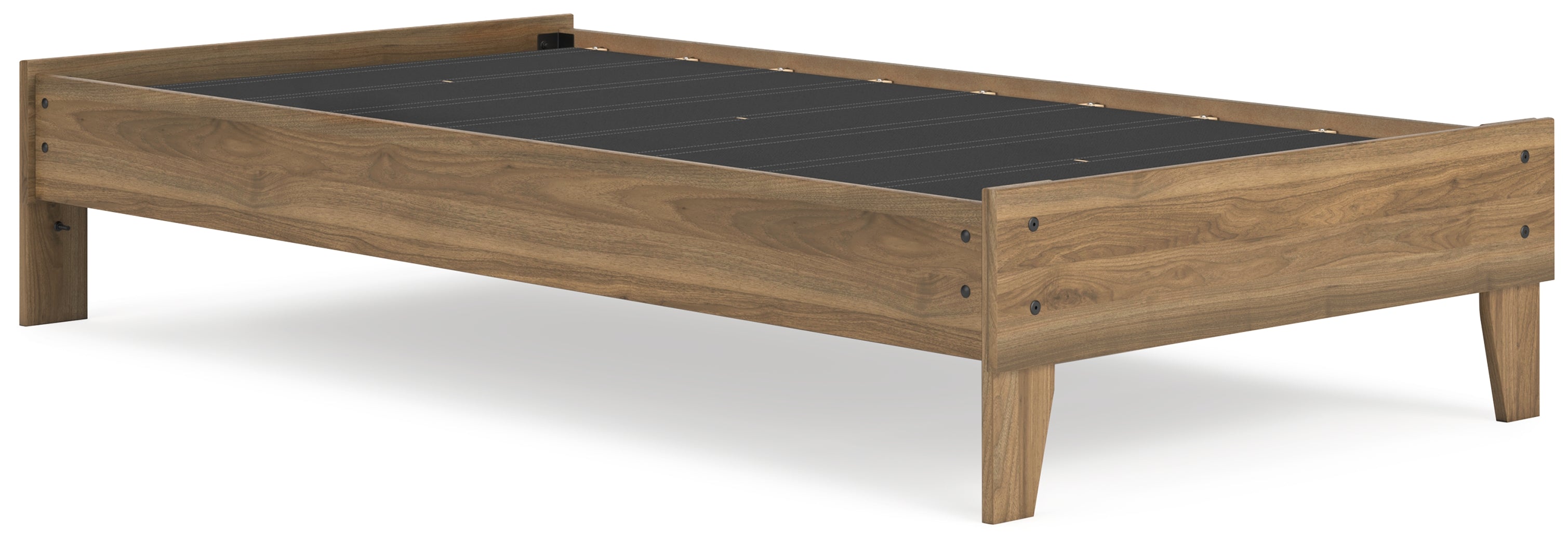 Deanlow Twin Platform Bed with Dresser, Chest and 2 Nightstands in Honey - PKG017187
