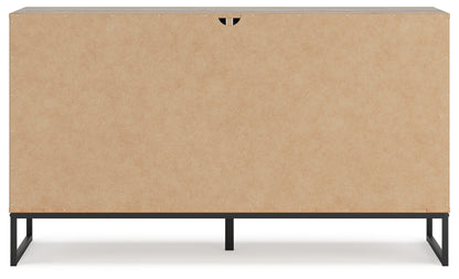 Deanlow Twin Platform Panel Bed with Dresser, Chest and 2 Nightstands in Honey - PKG017201