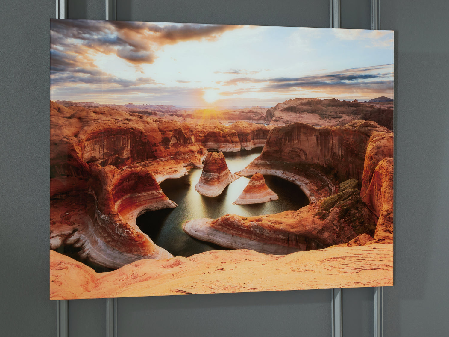 Deemsdon Blue/Amber Wall Art - A8000436