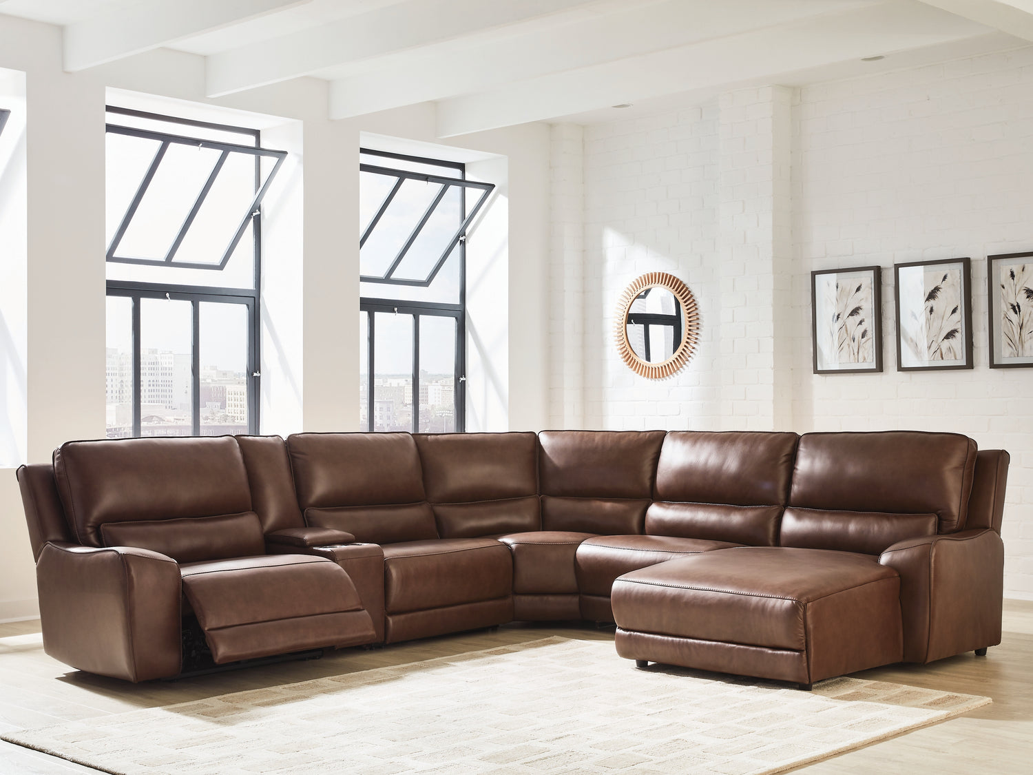 DeepWakes Canyon 6-Piece Power Reclining Sectional with Chaise - PCU62607S6