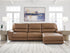 DeepWakes Caramel 3-Piece Reclining Sofa Chaise - PCU62606S22