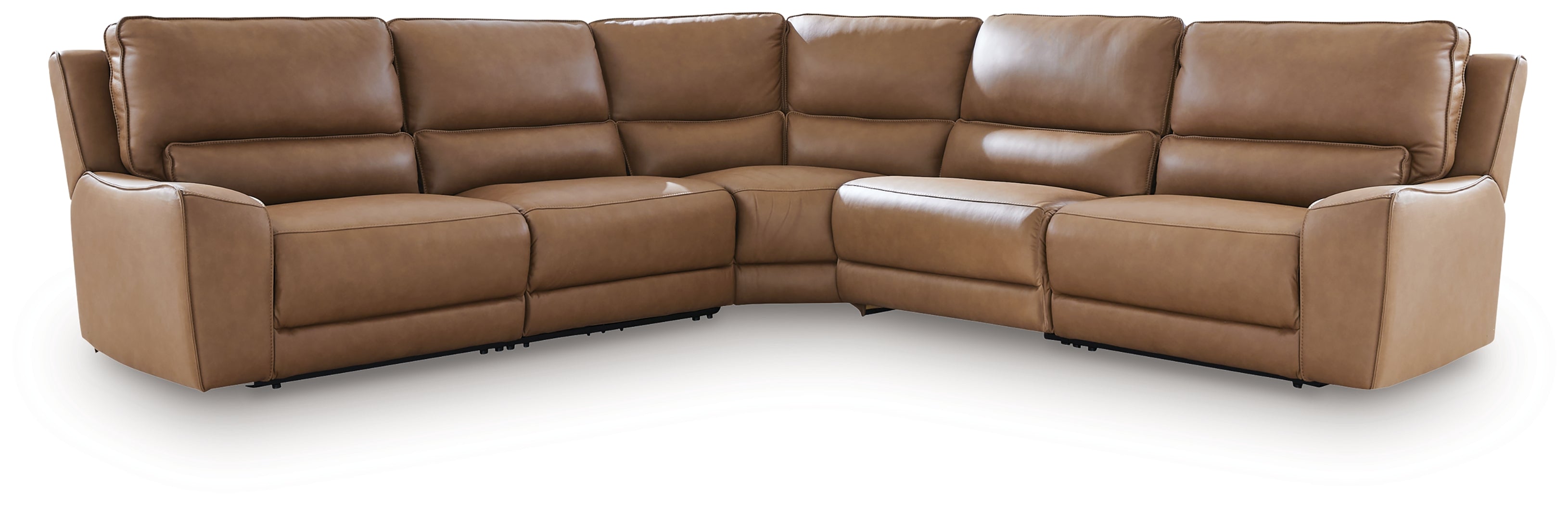 DeepWakes Caramel 5-Piece Power Reclining Sectional - PCU62606S8