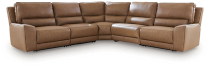 DeepWakes Caramel 5-Piece Power Reclining Sectional - PCU62606S8