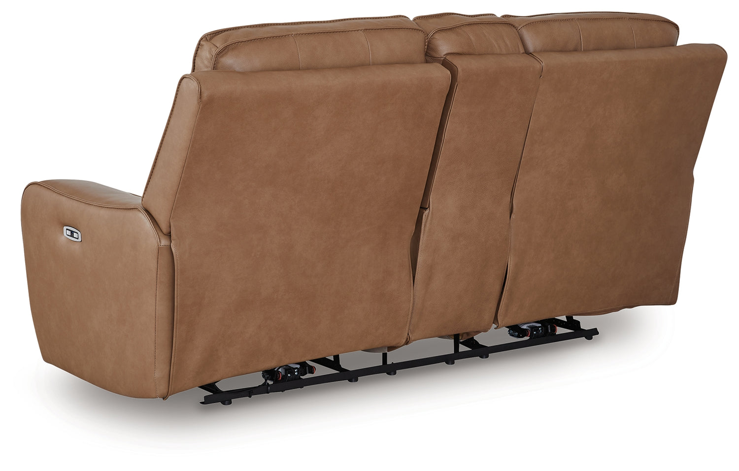 DeepWakes Caramel Power Reclining Loveseat with Console - PCU6260618