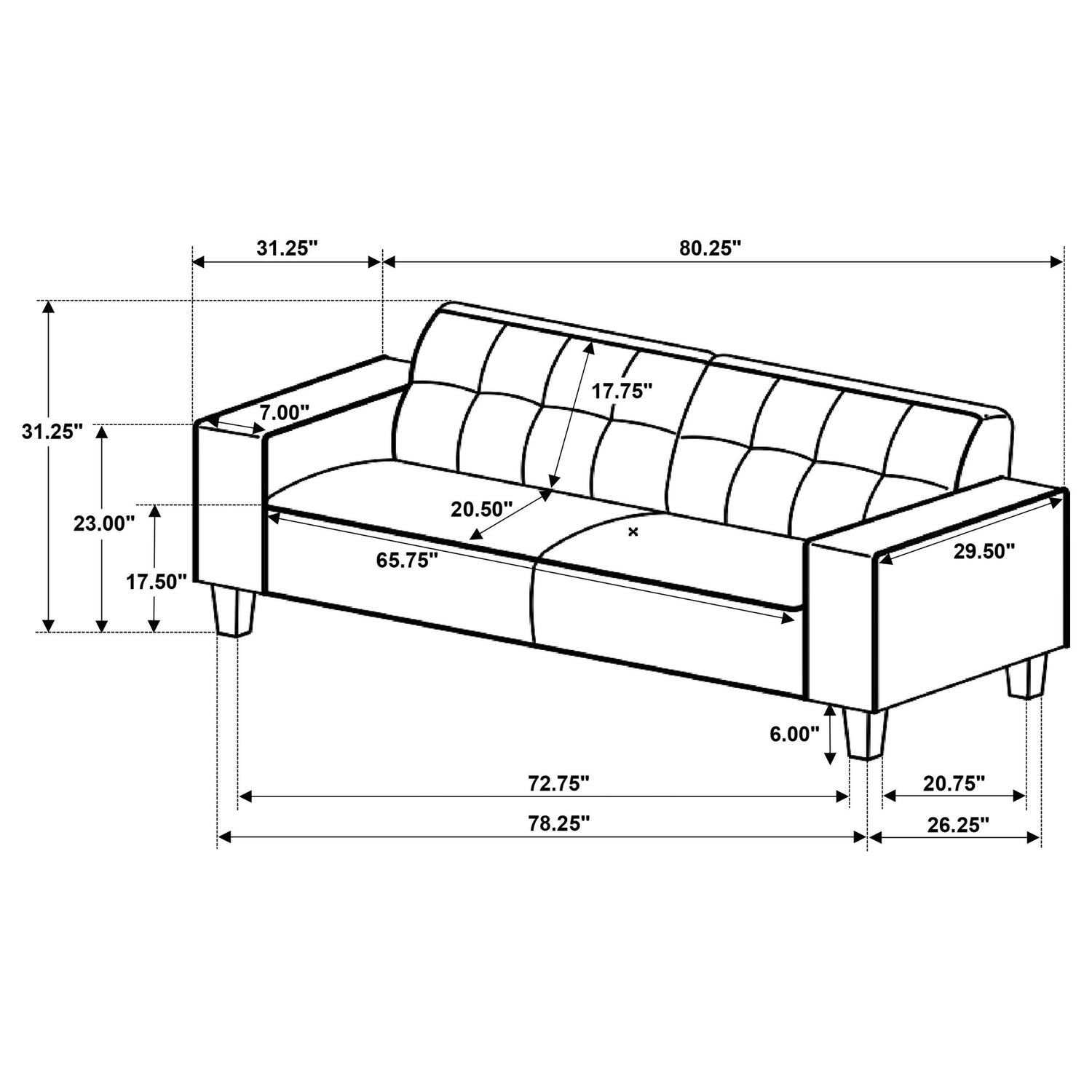 Deerhurst 2-piece Upholstered Tufted Track Arm Sofa Set Beige - 509647-S2