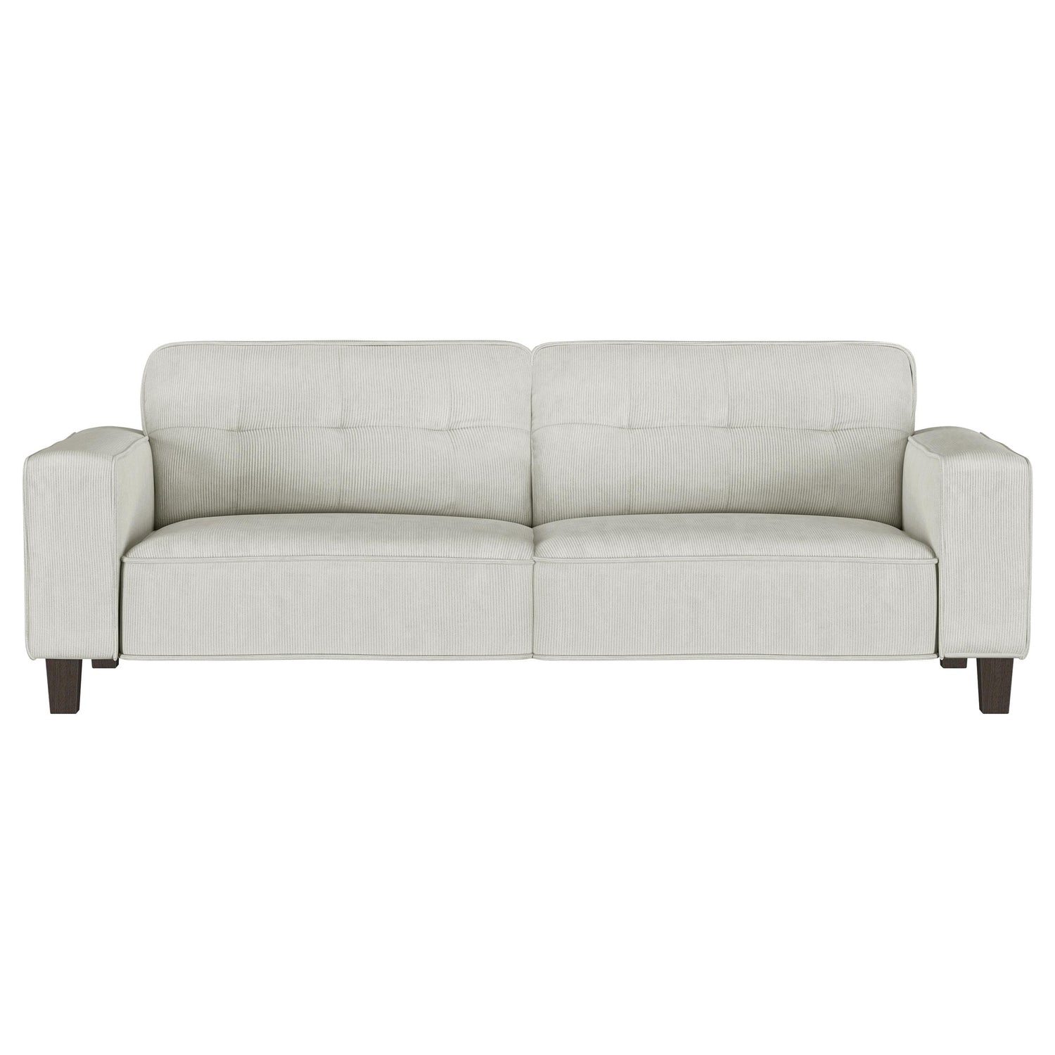 Deerhurst 2-piece Upholstered Tufted Track Arm Sofa Set Beige - 509647-S2