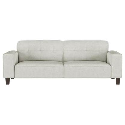 Deerhurst 2-piece Upholstered Tufted Track Arm Sofa Set Beige - 509647-S2