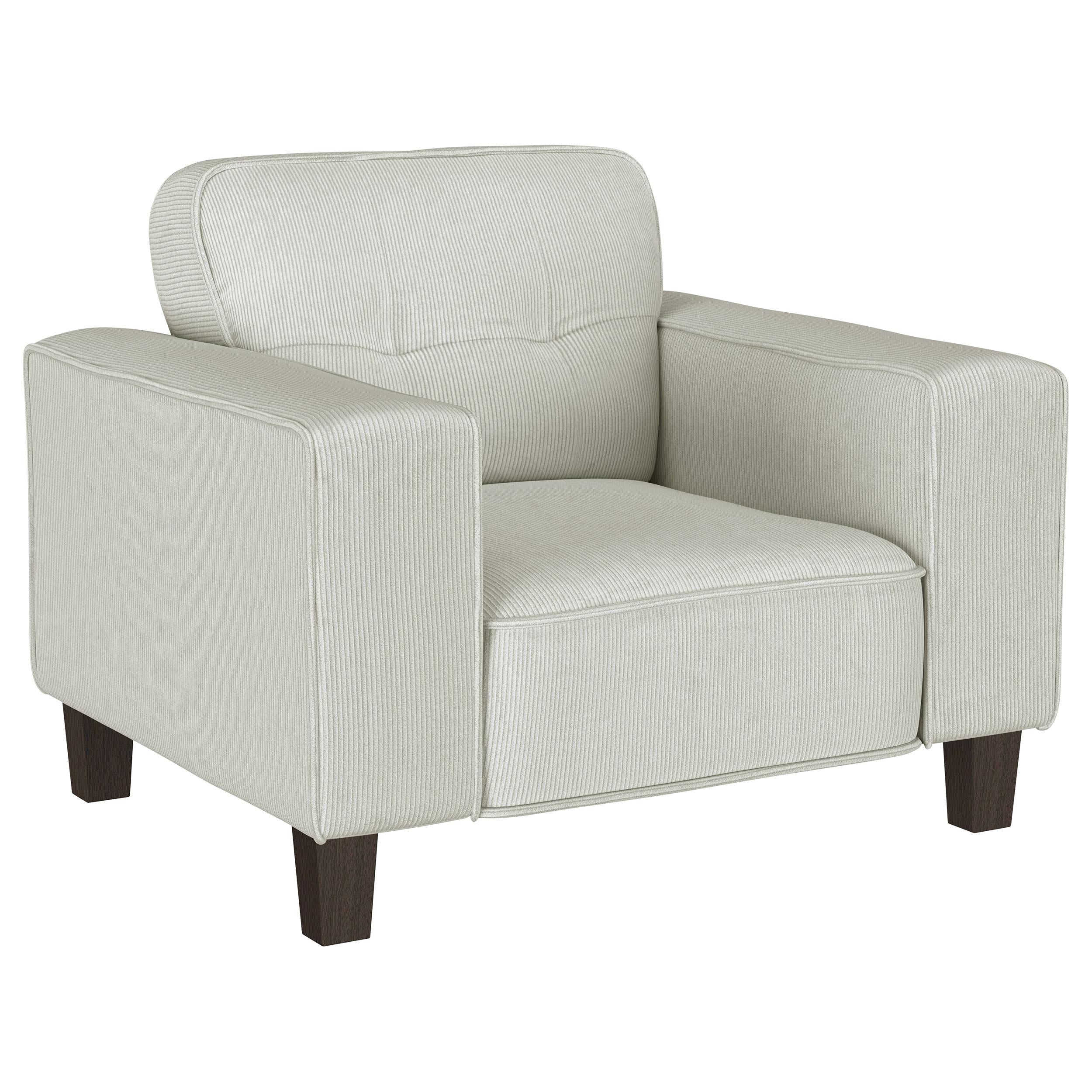 Deerhurst 3-piece Upholstered Tufted Track Arm Sofa Set Beige - 509647-S3