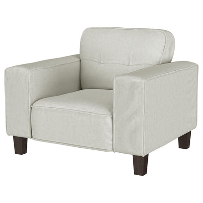 Deerhurst Upholstered Tufted Track Arm Accent Chair Beige - 509649