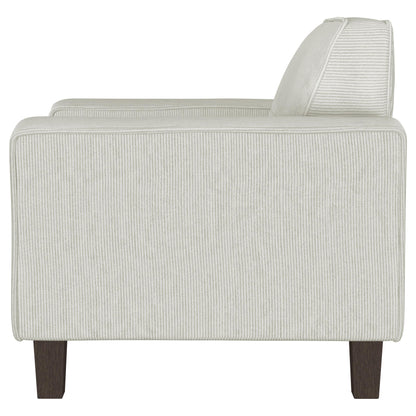 Deerhurst Upholstered Tufted Track Arm Accent Chair Beige - 509649