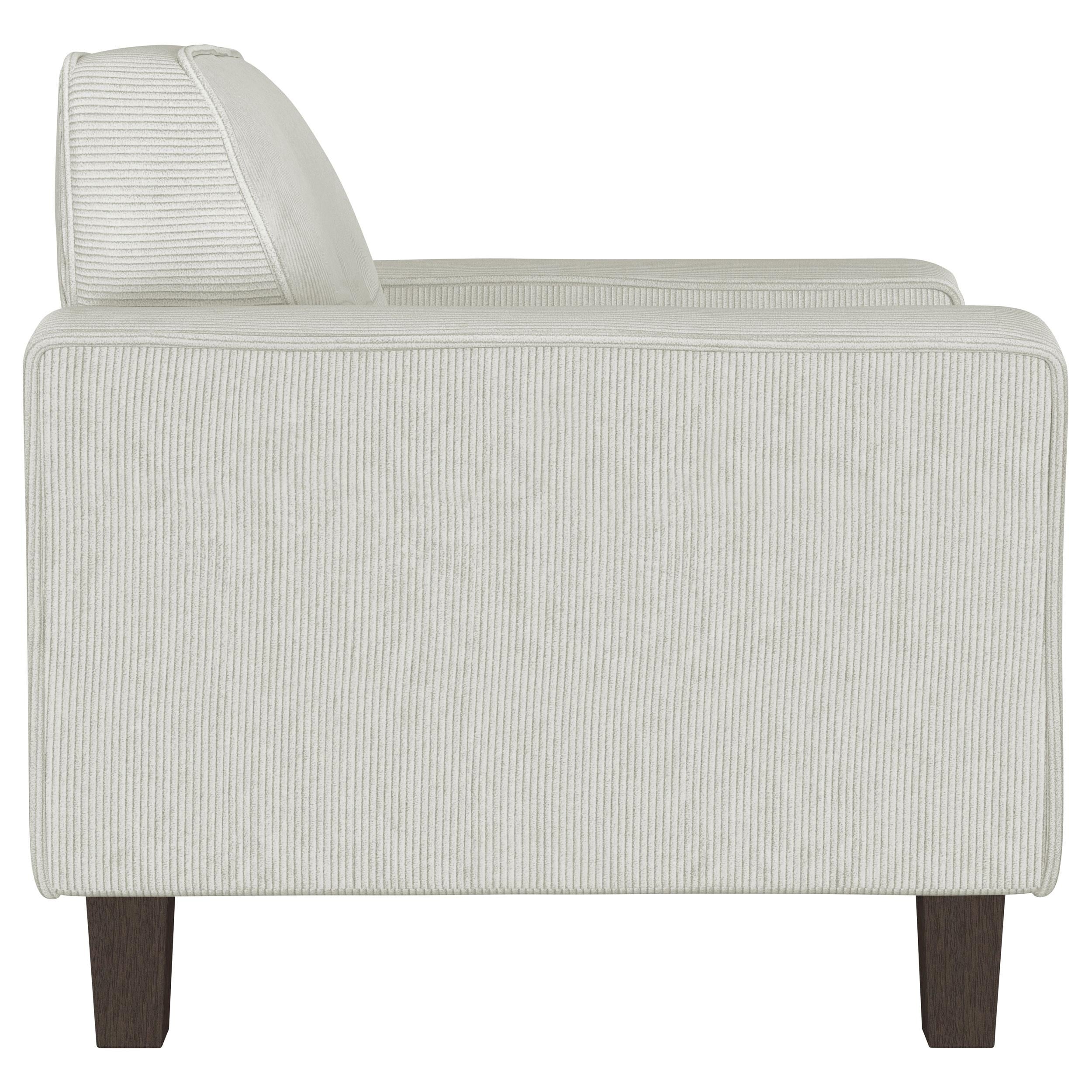 Deerhurst Upholstered Tufted Track Arm Accent Chair Beige - 509649