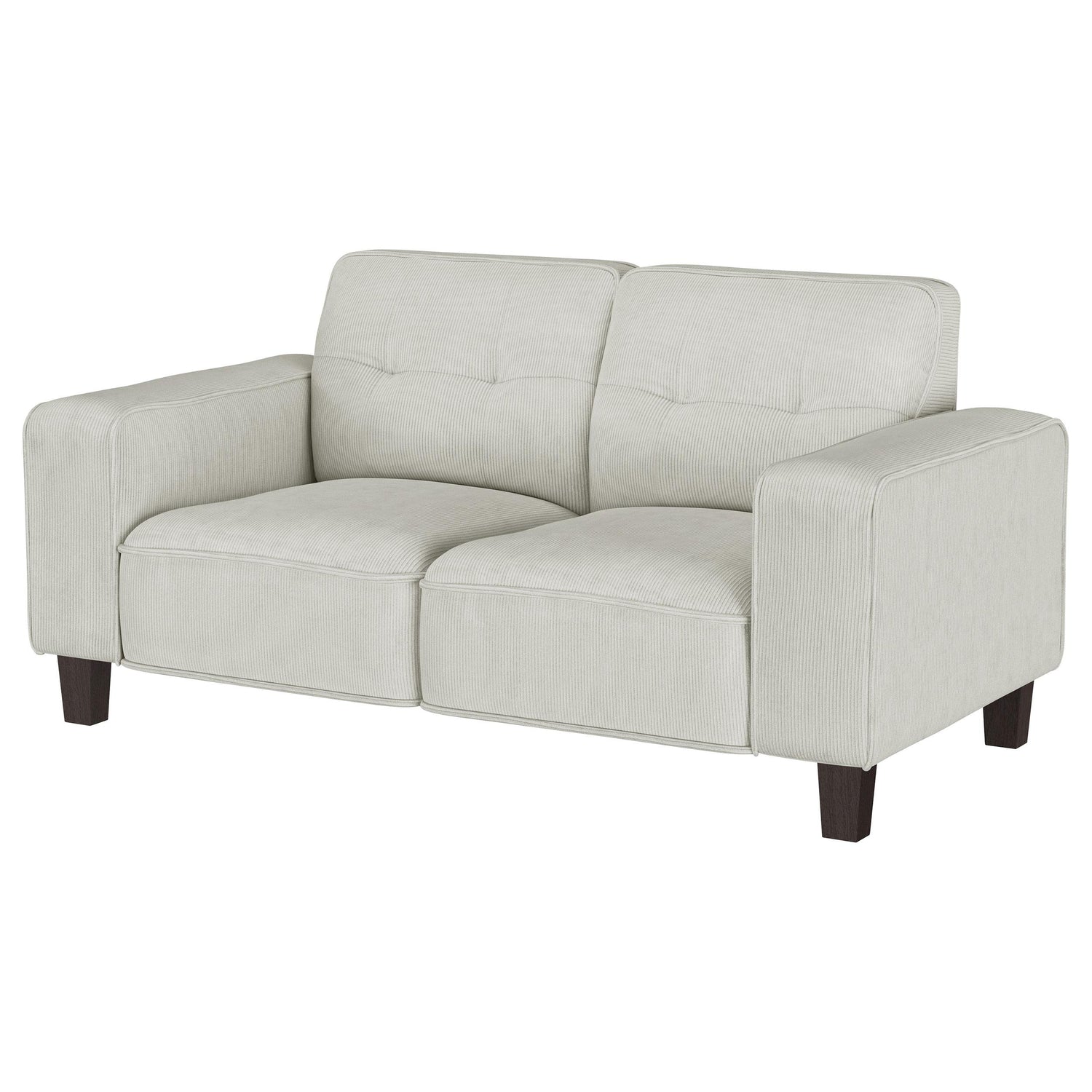 Deerhurst Upholstered Tufted Track Arm Loveseat Beige - 509648