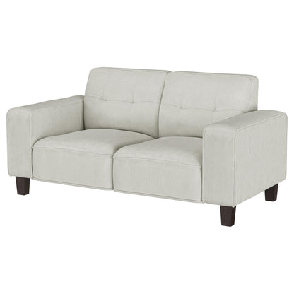 Deerhurst Upholstered Tufted Track Arm Loveseat Beige - 509648