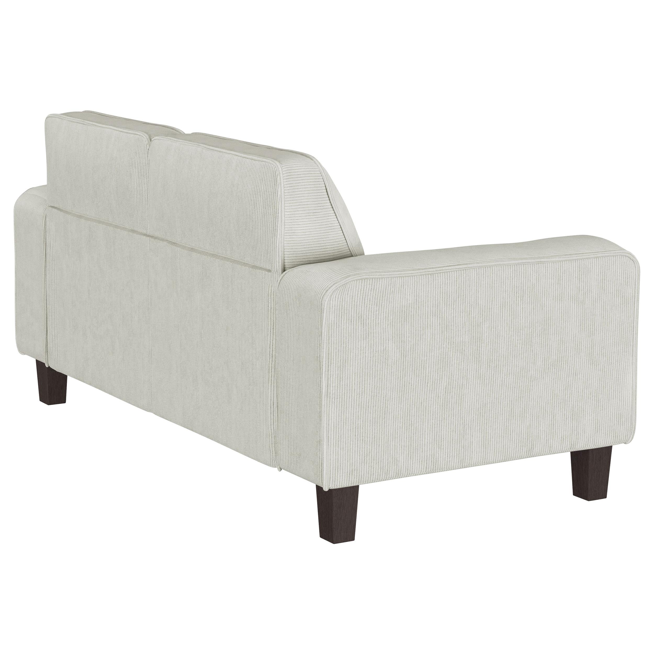 Deerhurst Upholstered Tufted Track Arm Loveseat Beige - 509648