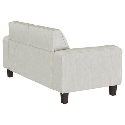 Deerhurst Upholstered Tufted Track Arm Loveseat Beige - 509648