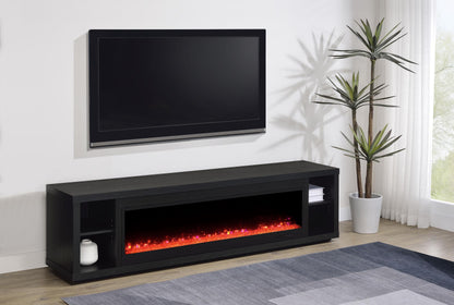 Deiter 79-inch TV Stand Fireplace Media Console Black - 722833
