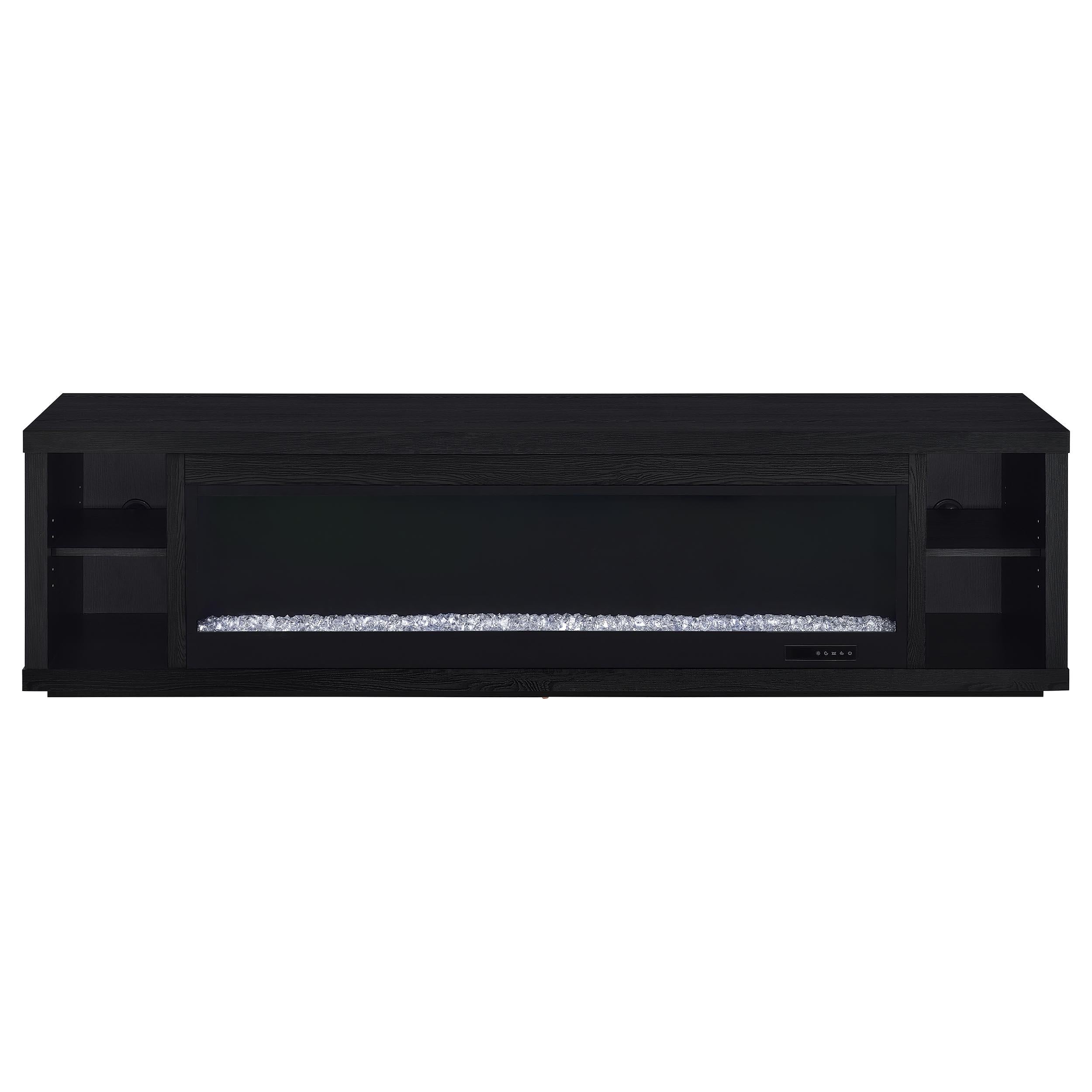 Deiter 79-inch TV Stand Fireplace Media Console Black - 722833