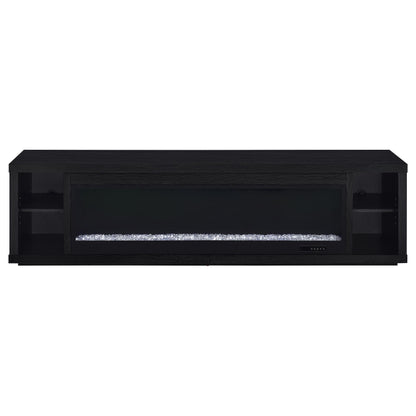Deiter 79-inch TV Stand Fireplace Media Console Black - 722833