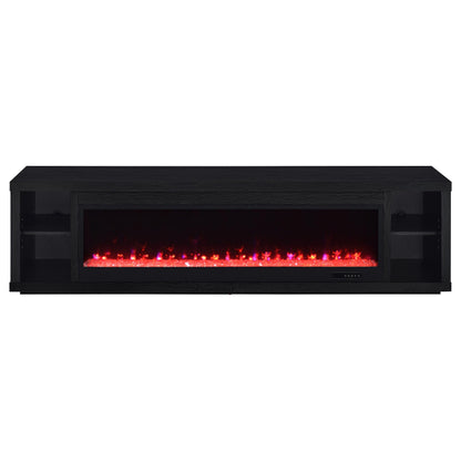 Deiter 79-inch TV Stand Fireplace Media Console Black - 722833