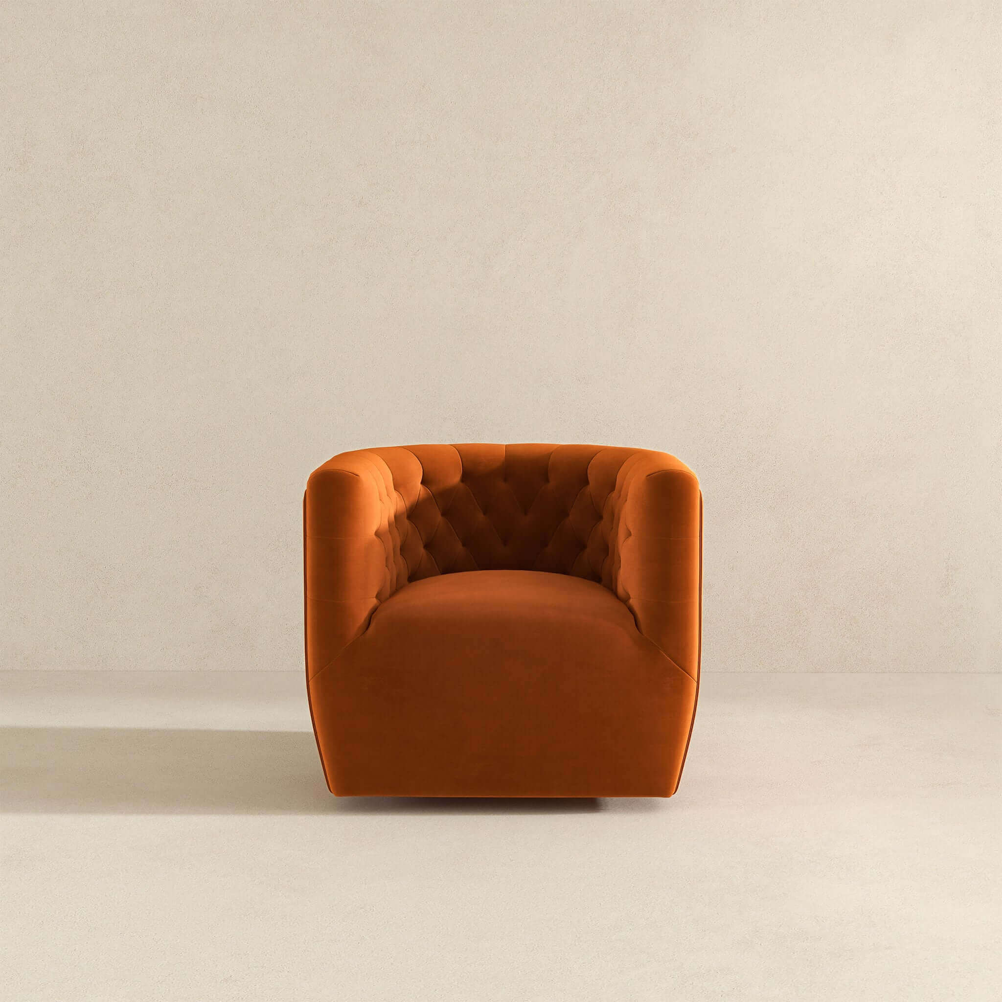 Delaney Burnt Orange Velvet Swivel Chair - SCH00500201