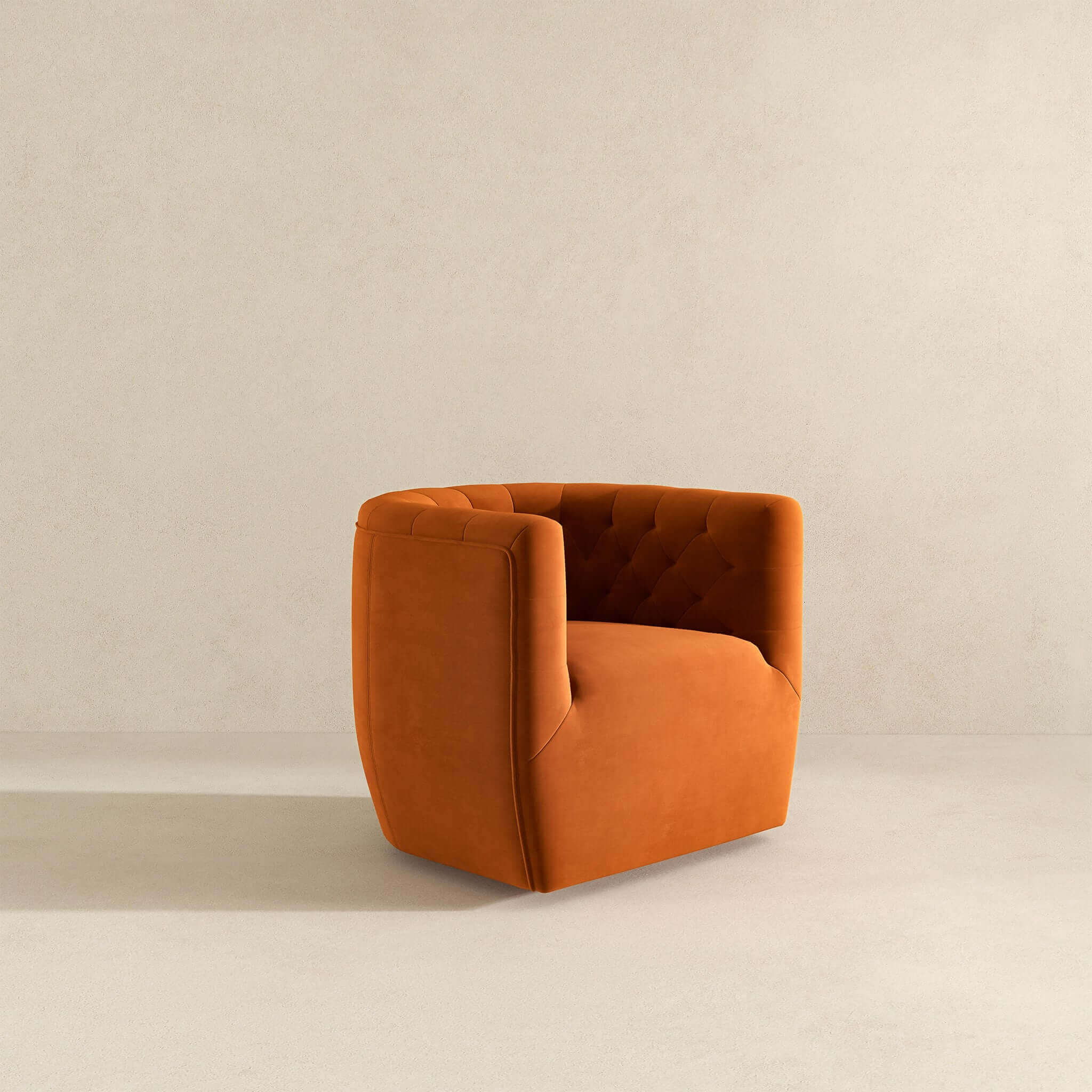 Delaney Burnt Orange Velvet Swivel Chair - SCH00500201