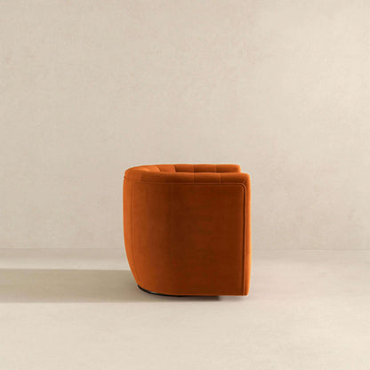 Delaney Burnt Orange Velvet Swivel Chair - SCH00500201