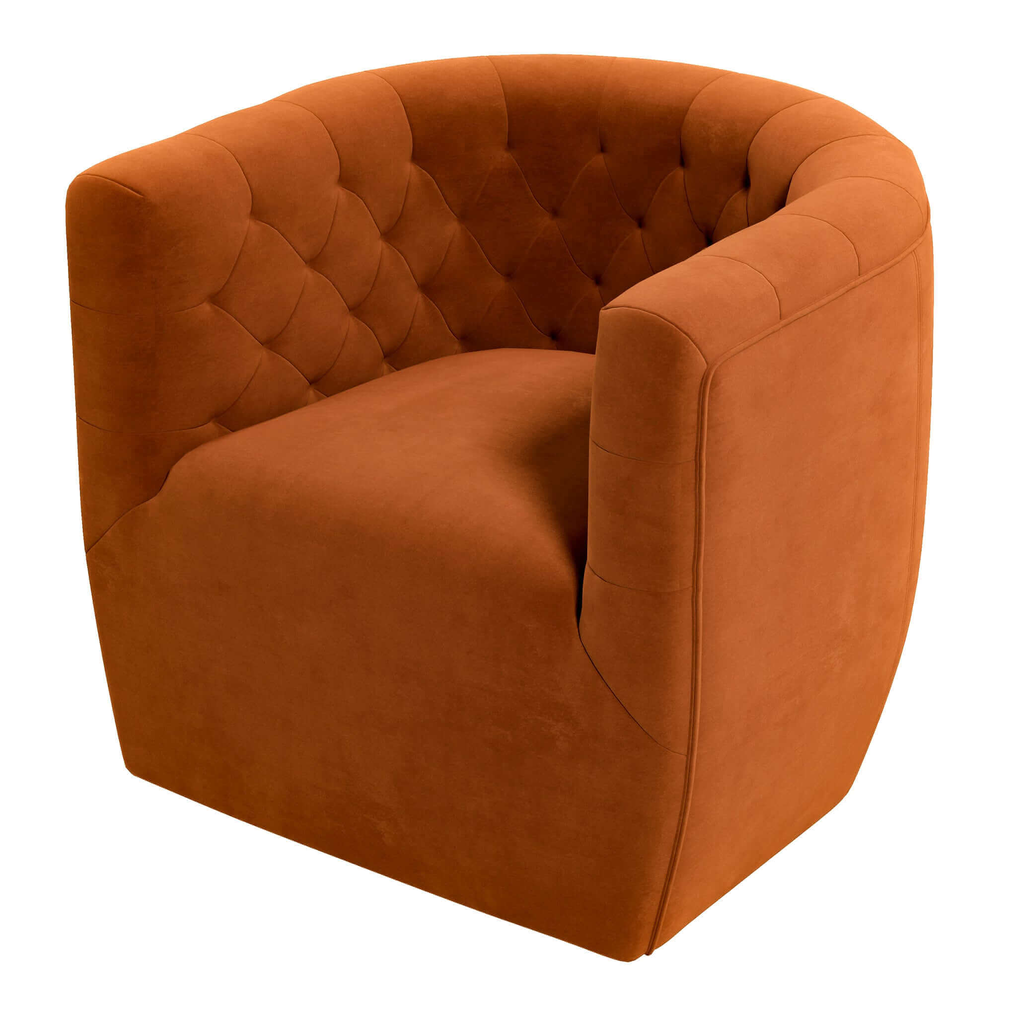 Delaney Burnt Orange Velvet Swivel Chair - SCH00500201