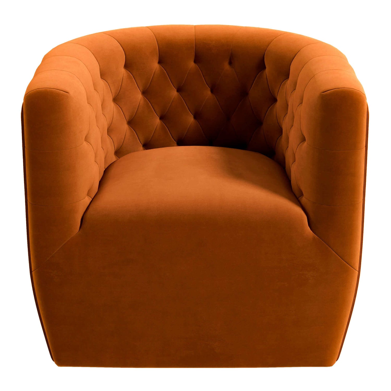Delaney Burnt Orange Velvet Swivel Chair - SCH00500201