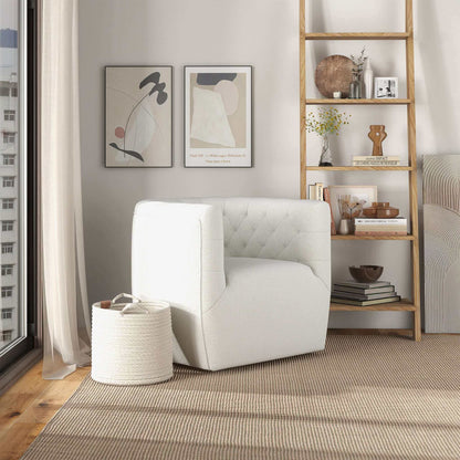 Delaney  Cream Boucle Swivel Chair - SCH00500211