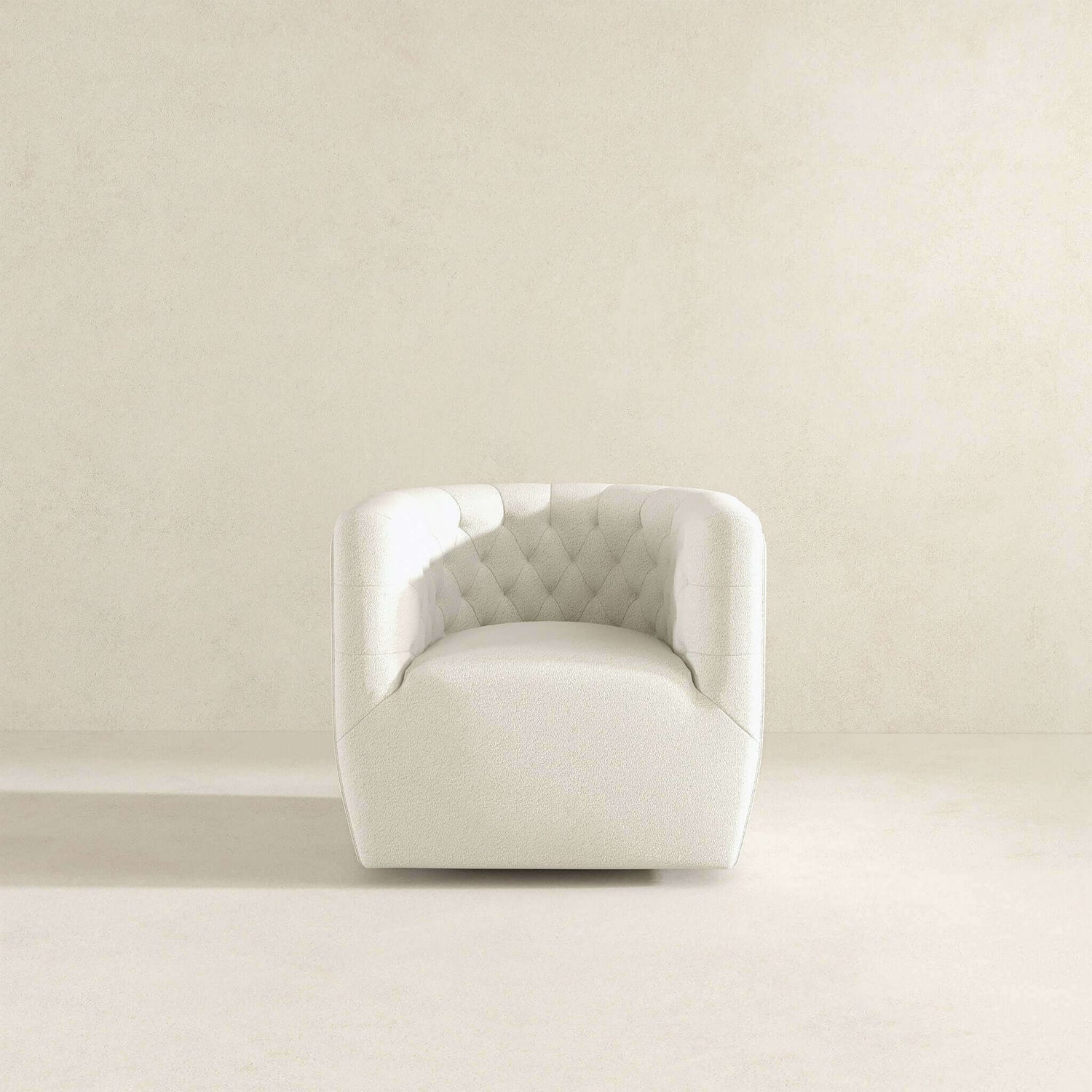 Delaney  Cream Boucle Swivel Chair - SCH00500211