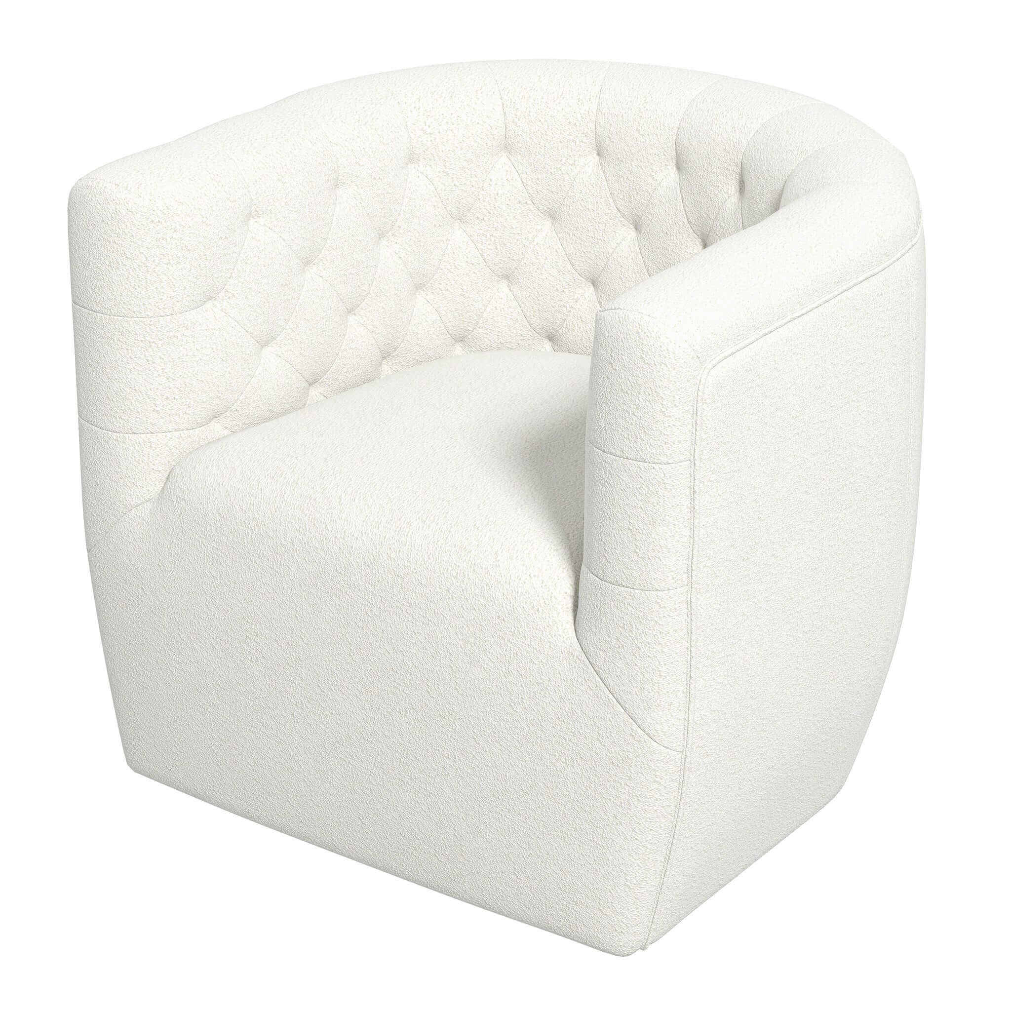Delaney  Cream Boucle Swivel Chair - SCH00500211