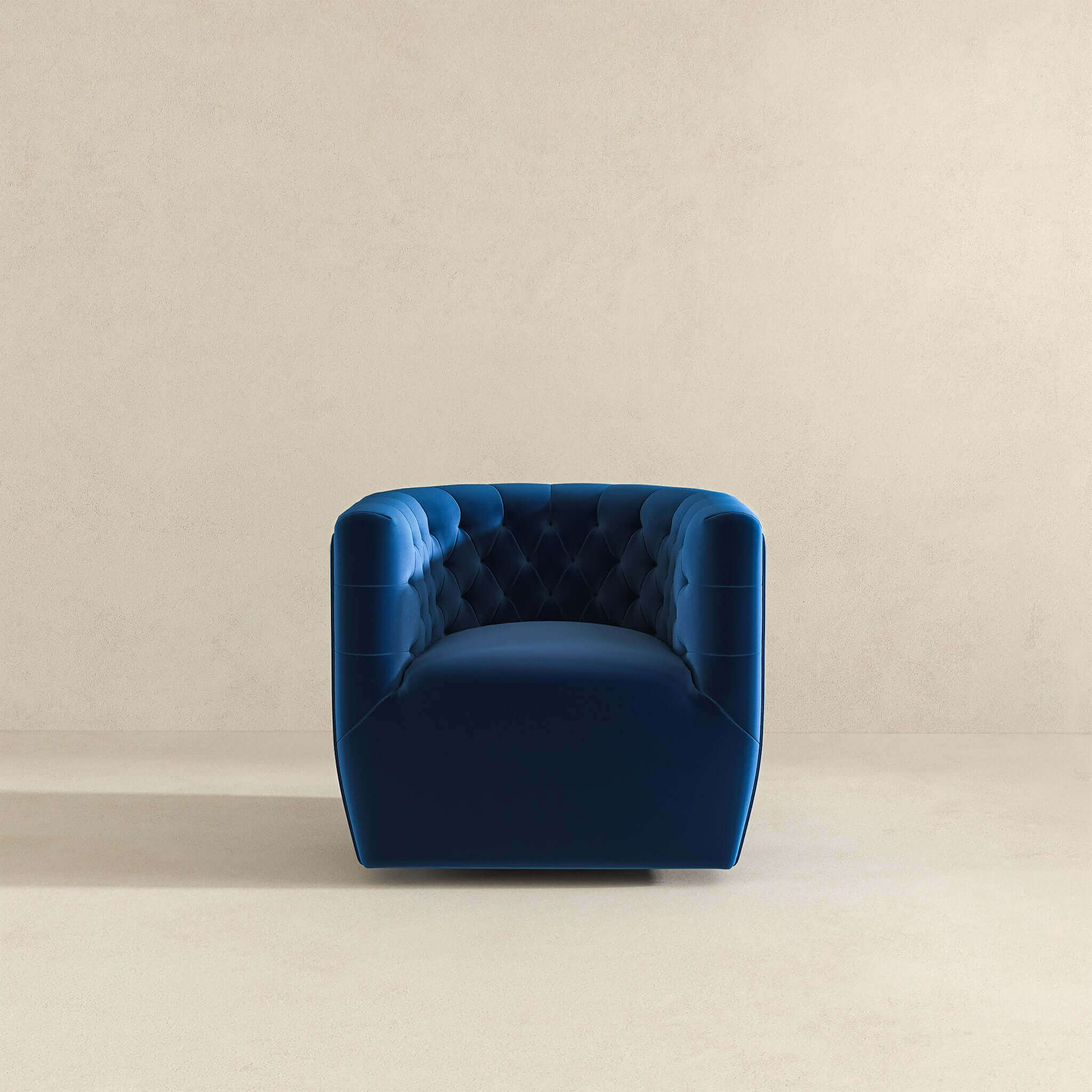 Delaney Dark Blue Velvet Swivel Chair - SCH00500202