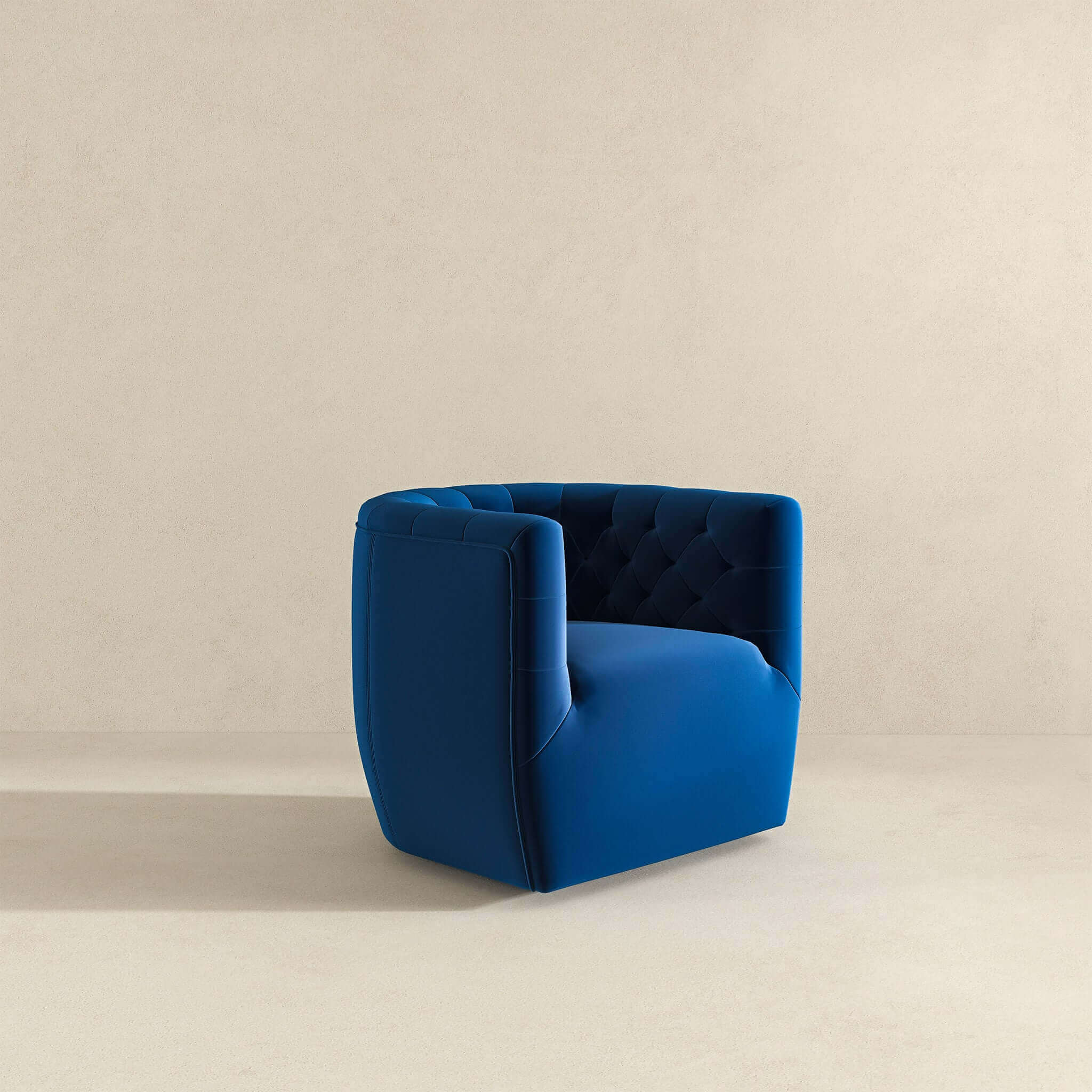 Delaney Dark Blue Velvet Swivel Chair - SCH00500202