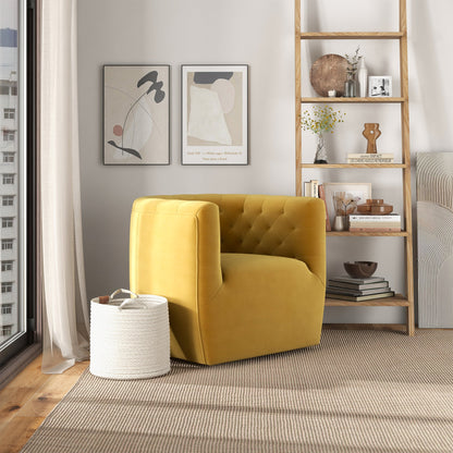 Delaney Gold Velvet Swivel Chair - SCH00500204