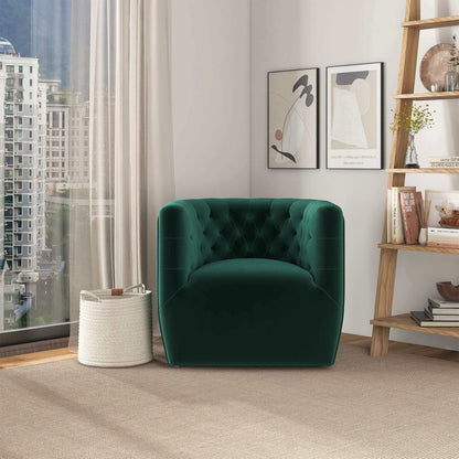 Delaney Green Velvet Swivel Chair - SCH00500203