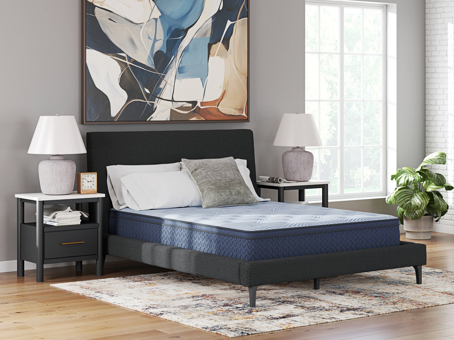 Dellyn 12 Hybrid Light Blue Queen Mattress - M20331