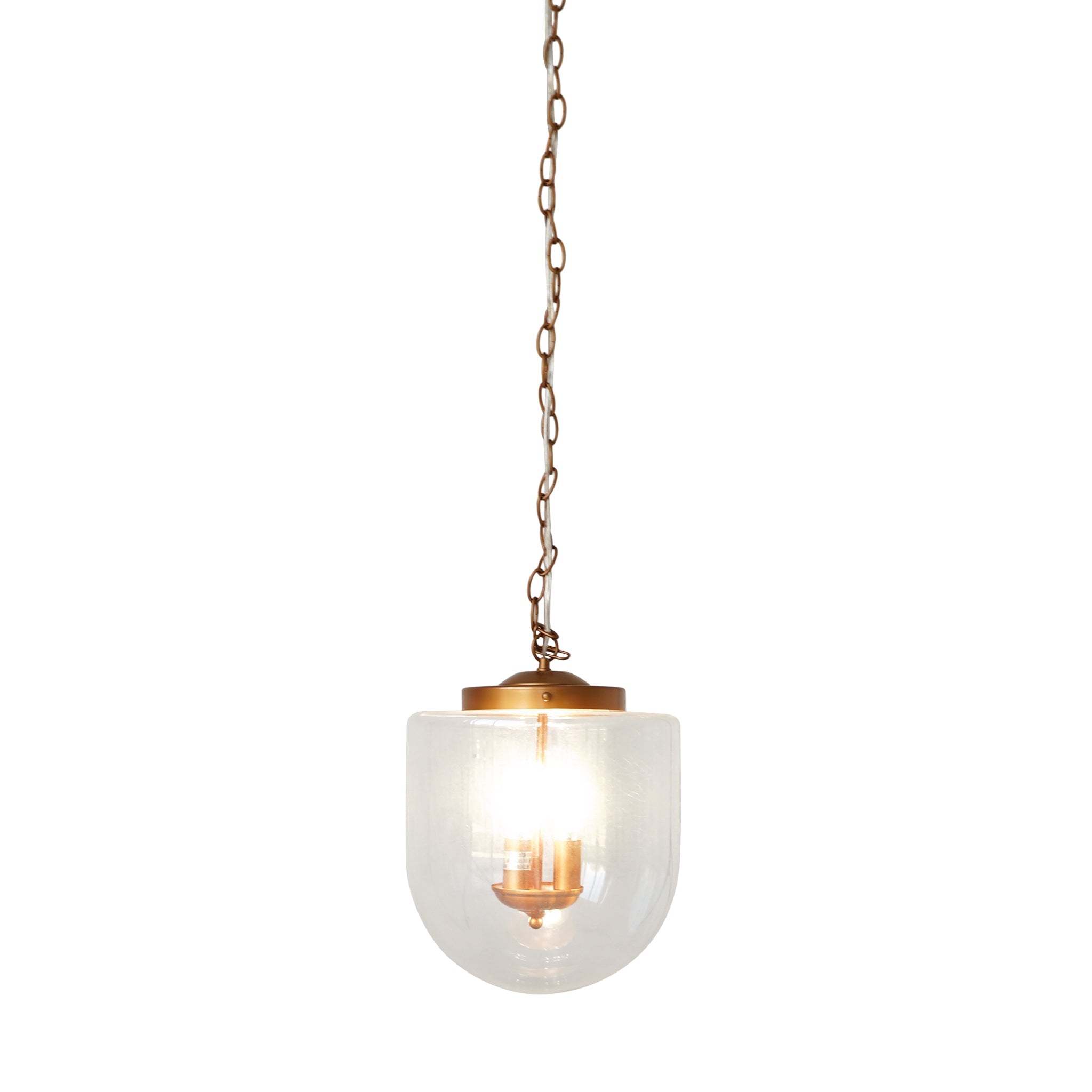Delphi Pendant Lamp - Coarse Gold and Clear Glass - PNL04102601