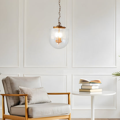 Delphi Pendant Lamp - Coarse Gold and Clear Glass - PNL04102601