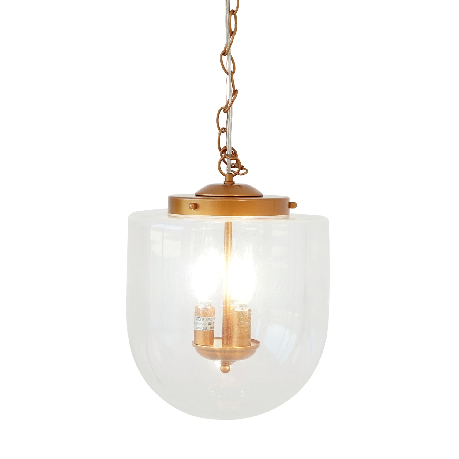 Delphi Pendant Lamp - Coarse Gold and Clear Glass - PNL04102601