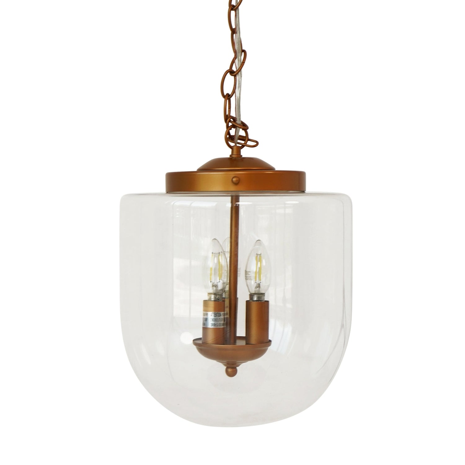 Delphi Pendant Lamp - Coarse Gold and Clear Glass - PNL04102601