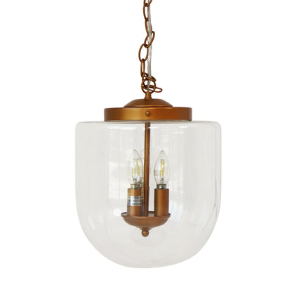 Delphi Pendant Lamp - Coarse Gold and Clear Glass - PNL04102601