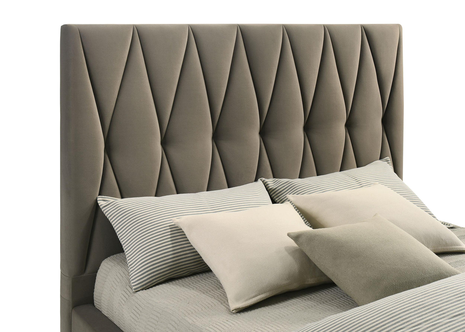 Delsea Upholstered Queen Panel Platform Bed Light Brown - 315975Q