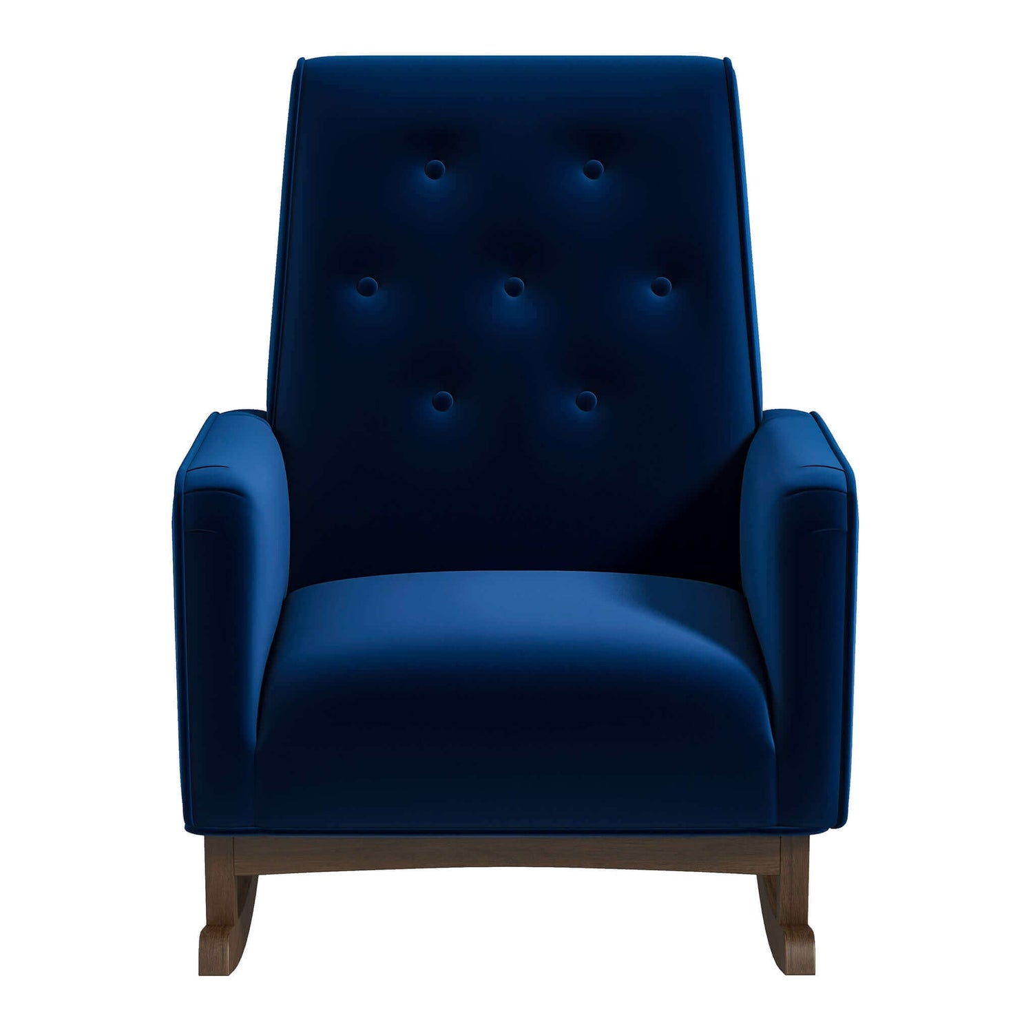 Demetrius  Dark Blue Velvet Solid Wood Rocking Chair - RCH00500501