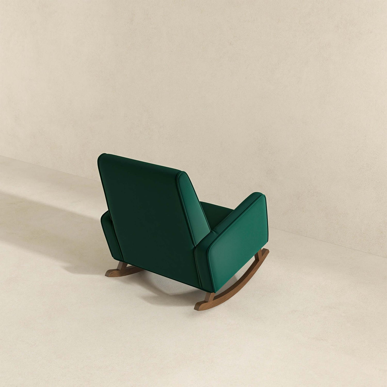 Demetrius  Green Velvet Solid Wood Rocking Chair - RCH00500503