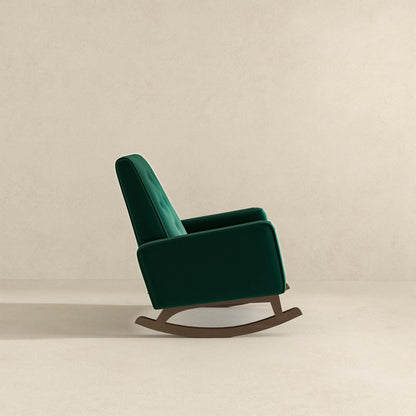 Demetrius  Green Velvet Solid Wood Rocking Chair - RCH00500503
