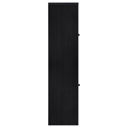 Denison 67-inch 2-door Media Tower Storage Cabinet Black - 720224
