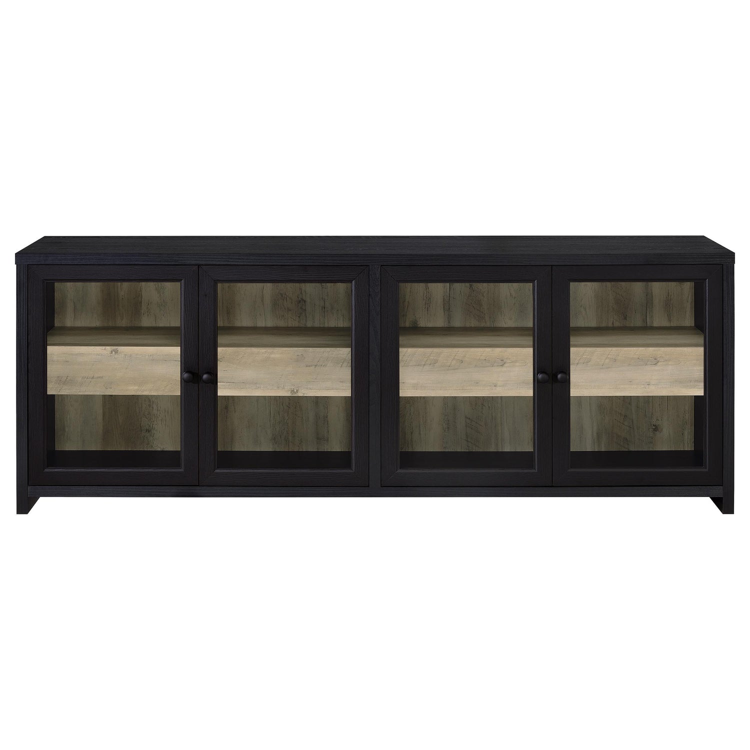 Denison 79-inch 4-door TV Stand Media Console Black - 720223