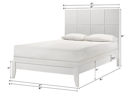 Denker White Panel Bedroom Set - SET | B4712-Q-HBFB | B4712-Q-RAIL | B4710-2 | B4710-4 - Bien Home Furniture &amp; Electronics
