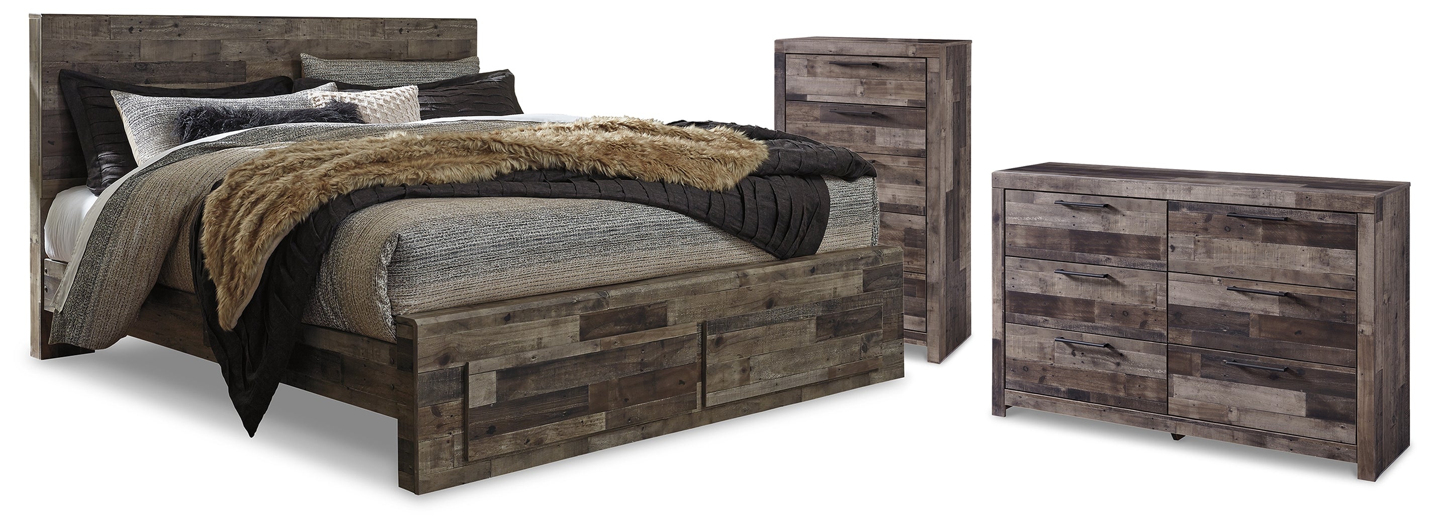 Derekson King Storage Bed, Dresser and Chest - B200B76