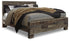 Derekson Multi Gray King Panel Bed, Mirror and Nightstand - B200B62